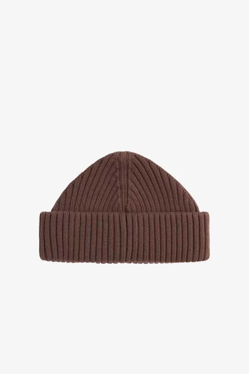 fred perry cotton rib herrkeps mörkröd varm grå