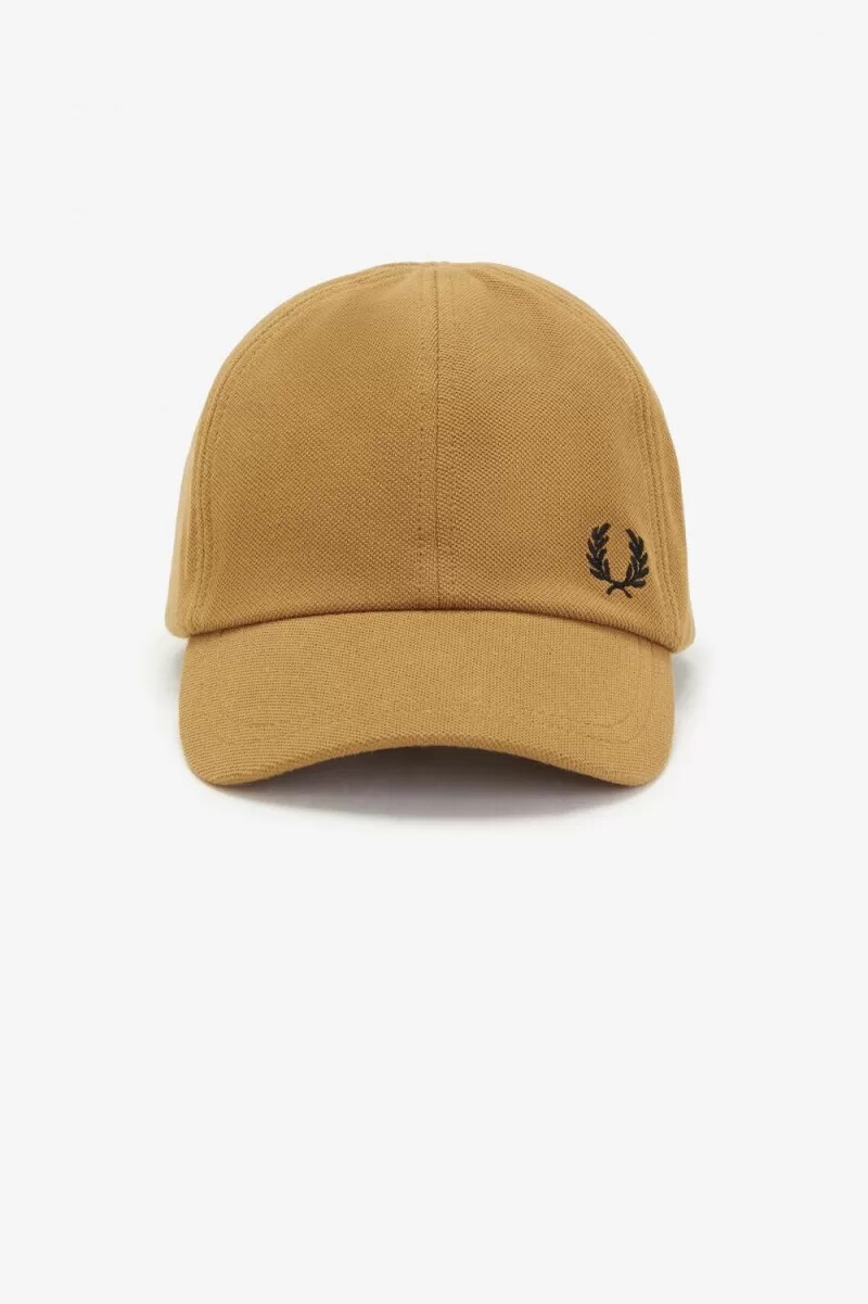 fred perry classic pique herrkeps mörk kaffe svart