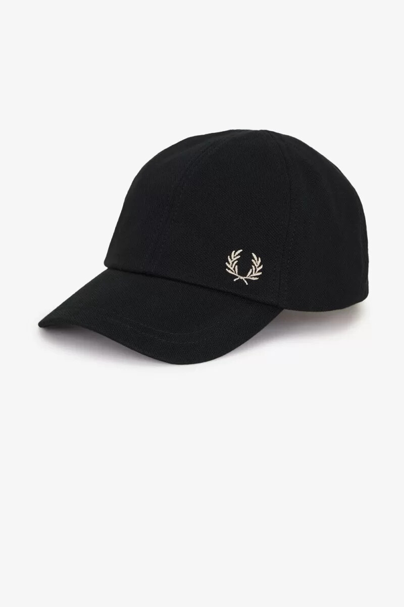 fred perry classic pique herrkeps svart grön