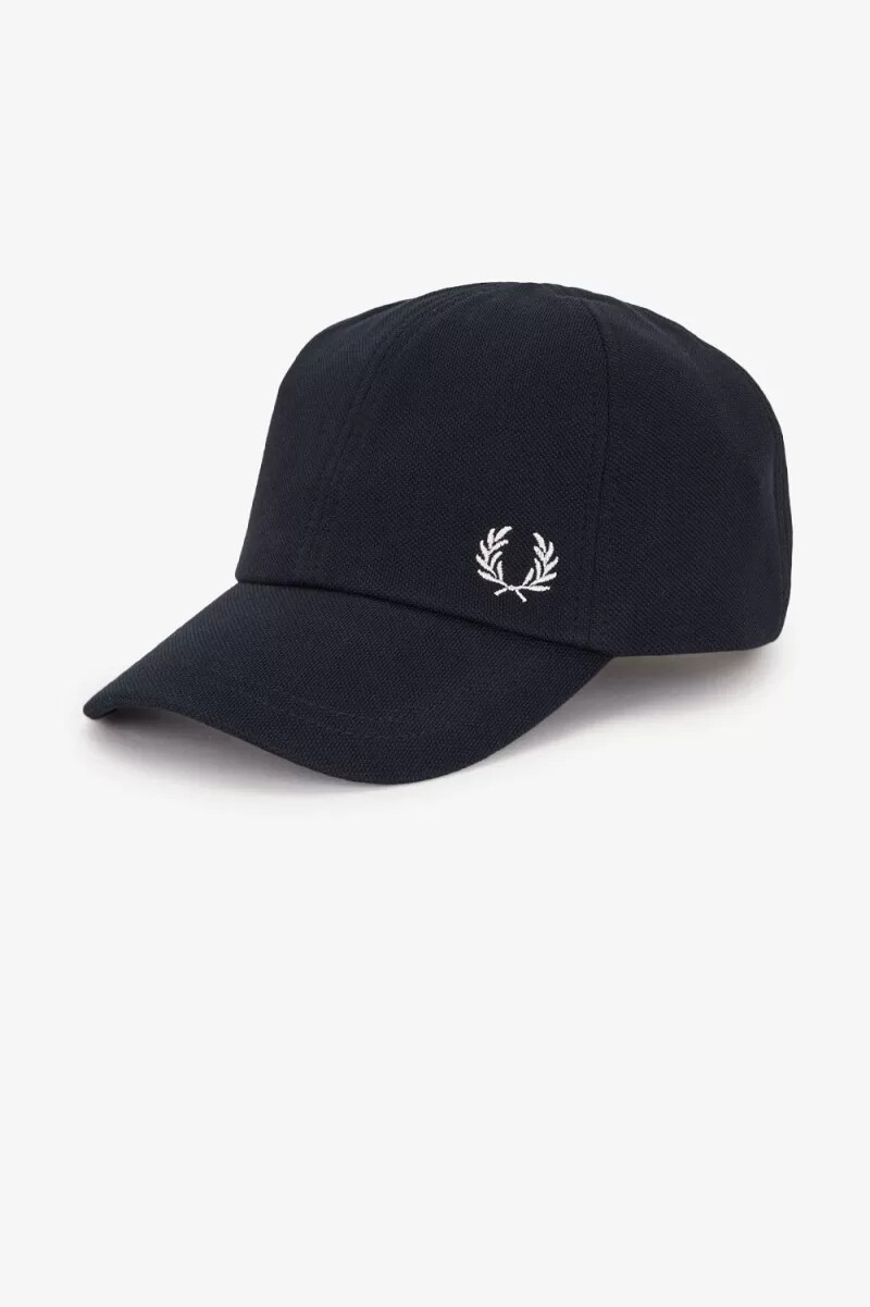 fred perry classic pique herrkeps marinblå snövit