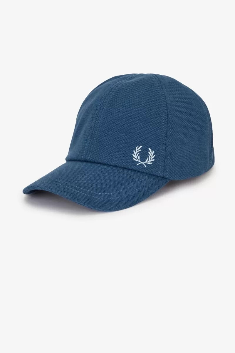 fred perry classic pique herrkeps midnattsblå ljus aqua