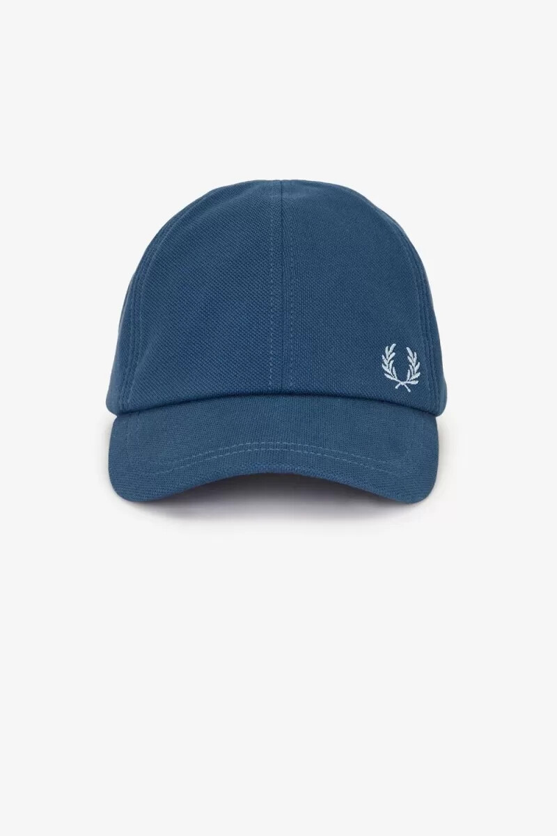fred perry classic pique herrkeps midnattsblå ljus aqua