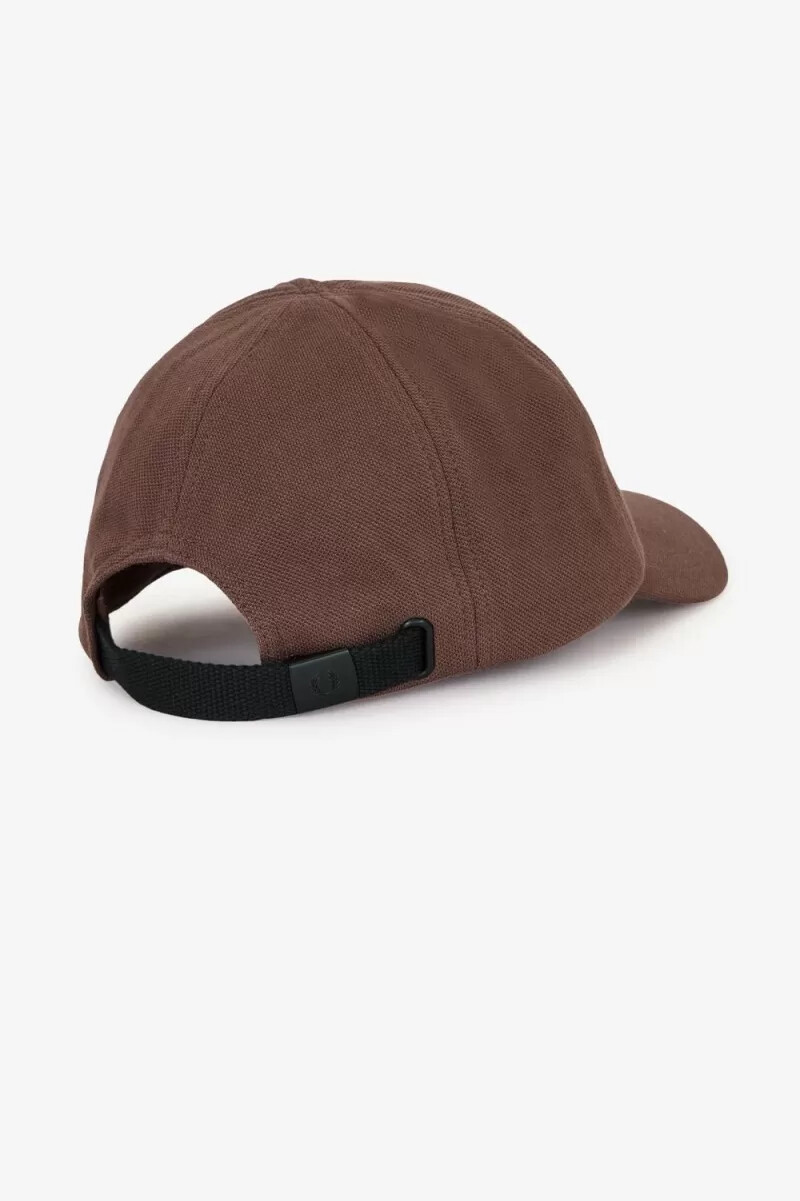 fred perry classic pique herrkeps mörkröd varm grå