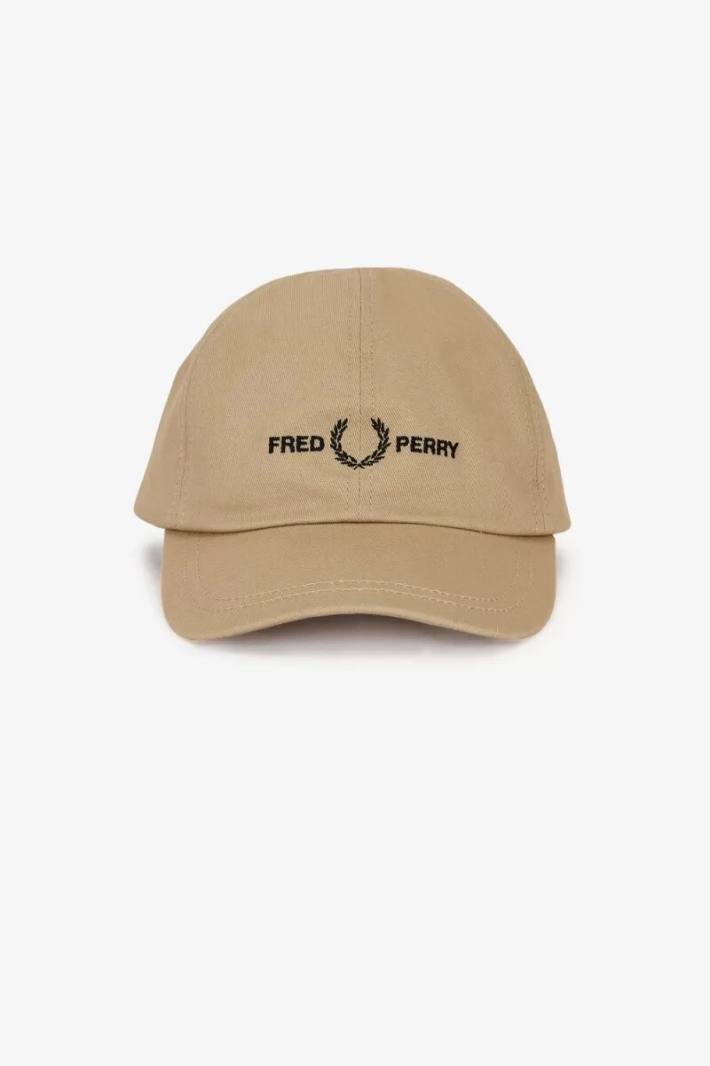 fred perry graphic branded twill herrkeps grön