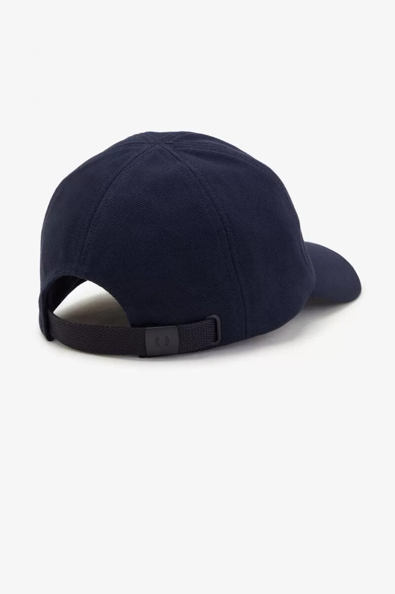 fred perry classic pique herrkeps marinblå mörk kaffe