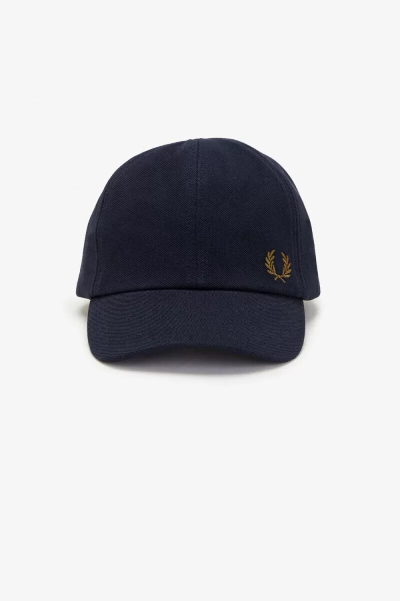 fred perry classic pique herrkeps marinblå mörk kaffe