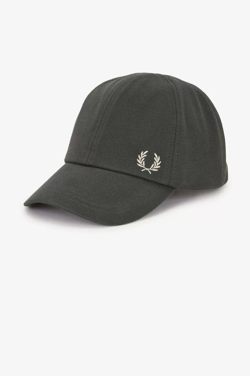 fred perry classic pique herrkeps field green oatmeal