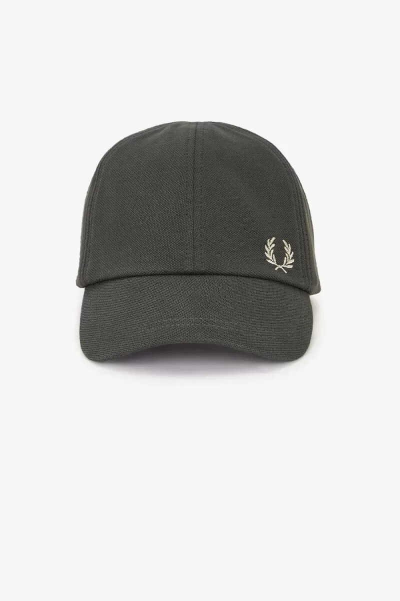 fred perry classic pique herrkeps field green oatmeal
