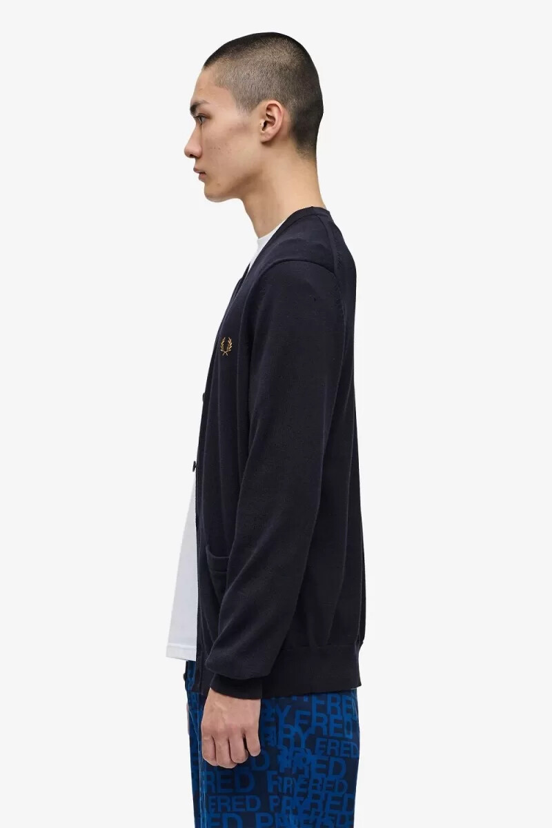 fred perry classic herr kofta marinblå