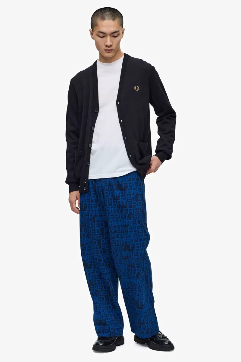 fred perry classic herr kofta marinblå