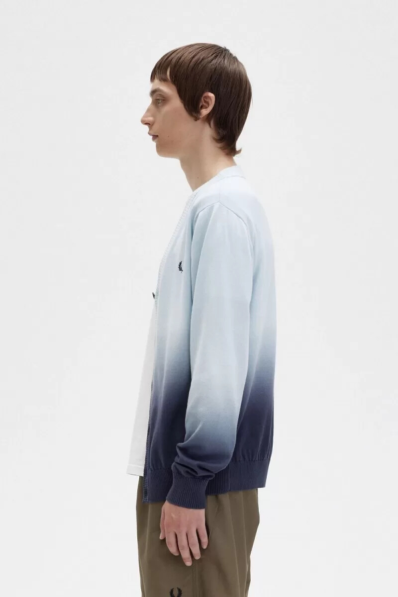 fred perry ombre herr kofta ljus aqua