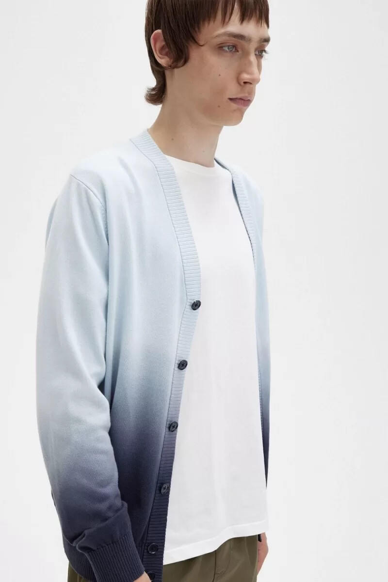 fred perry ombre herr kofta ljus aqua