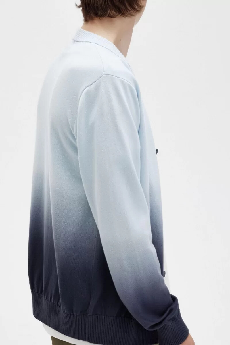 fred perry ombre herr kofta ljus aqua