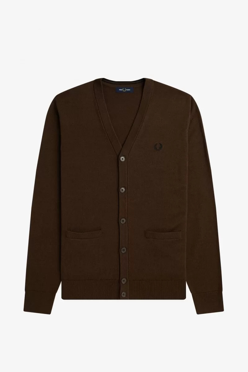 fred perry classic herrkofta burnt tobacco