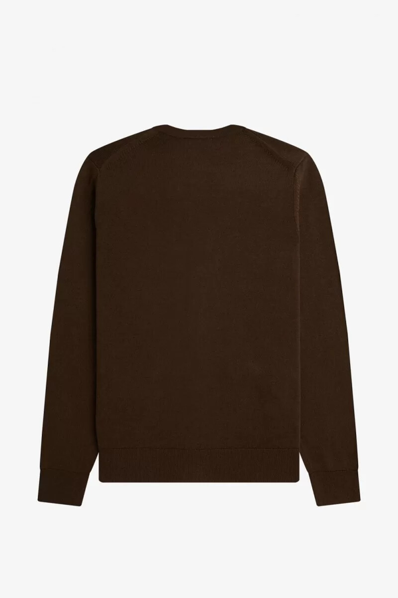 fred perry classic herrkofta burnt tobacco