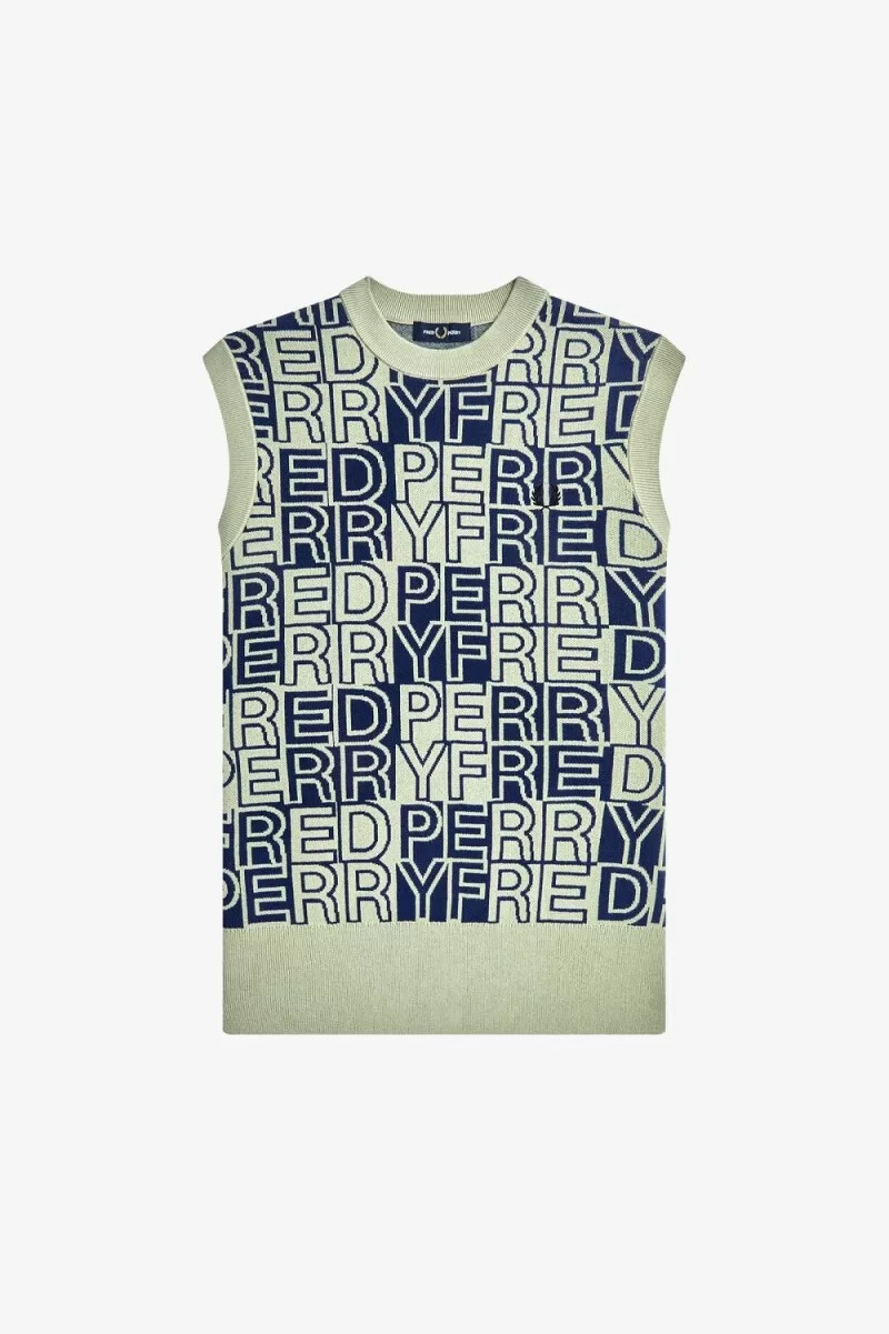 fred perry block graphic herrlinnen mintgrön