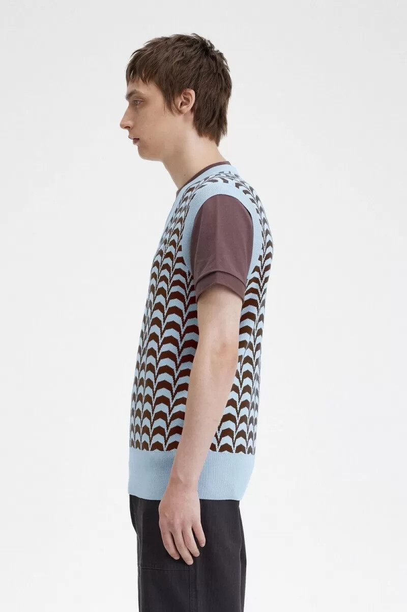 fred perry jacquard herrlinnen turkos