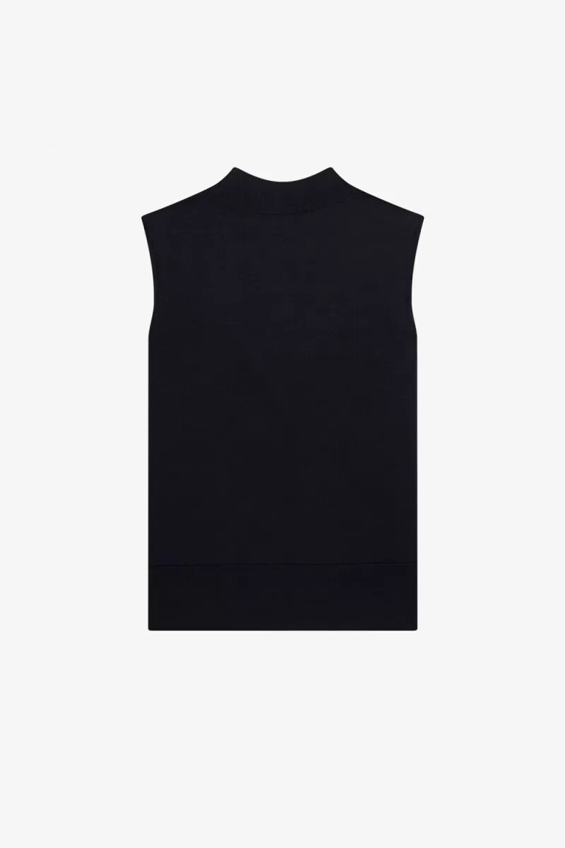 fred perry tipped v-neck stickade herrlinnen marinblå