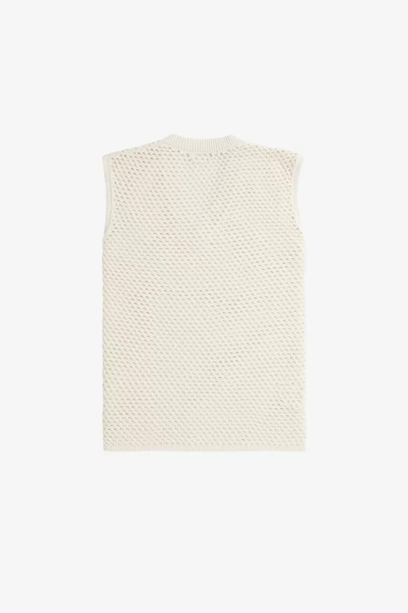 fred perry lace knit herrlinnen beige