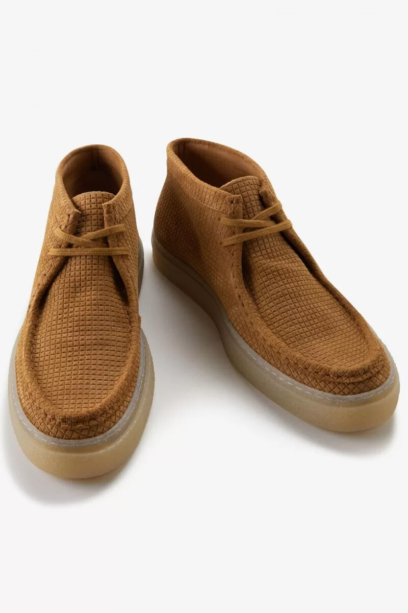 fred perry mid dawson herrloafers mörk kaffe