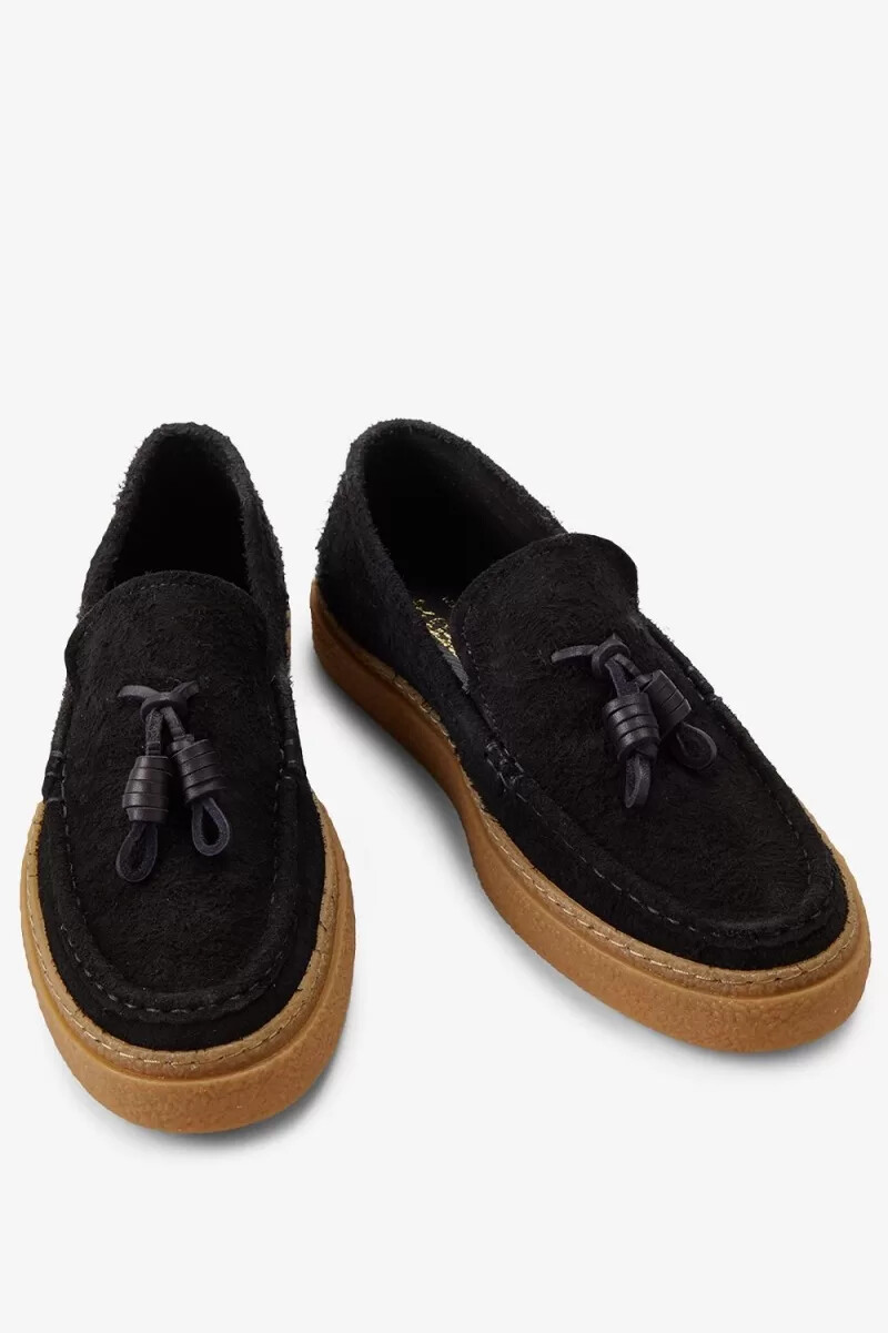 fred perry dawson tassel herrloafers svarta