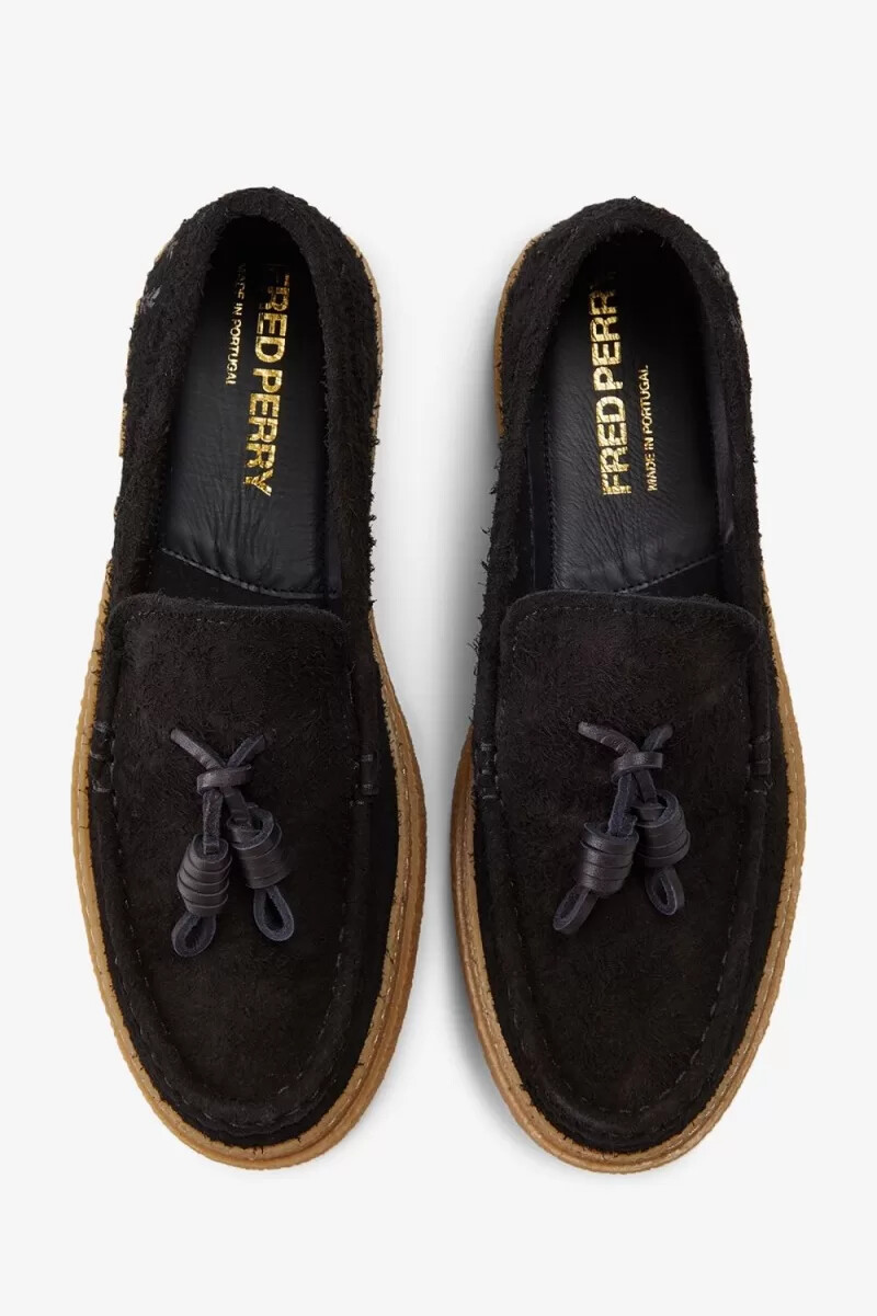fred perry dawson tassel herrloafers svarta