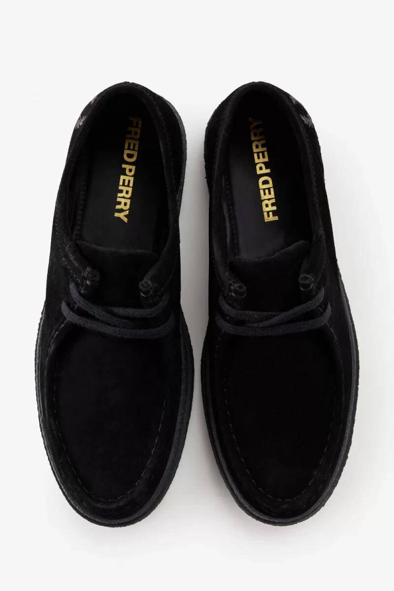 fred perry low dawson herrloafers svarta