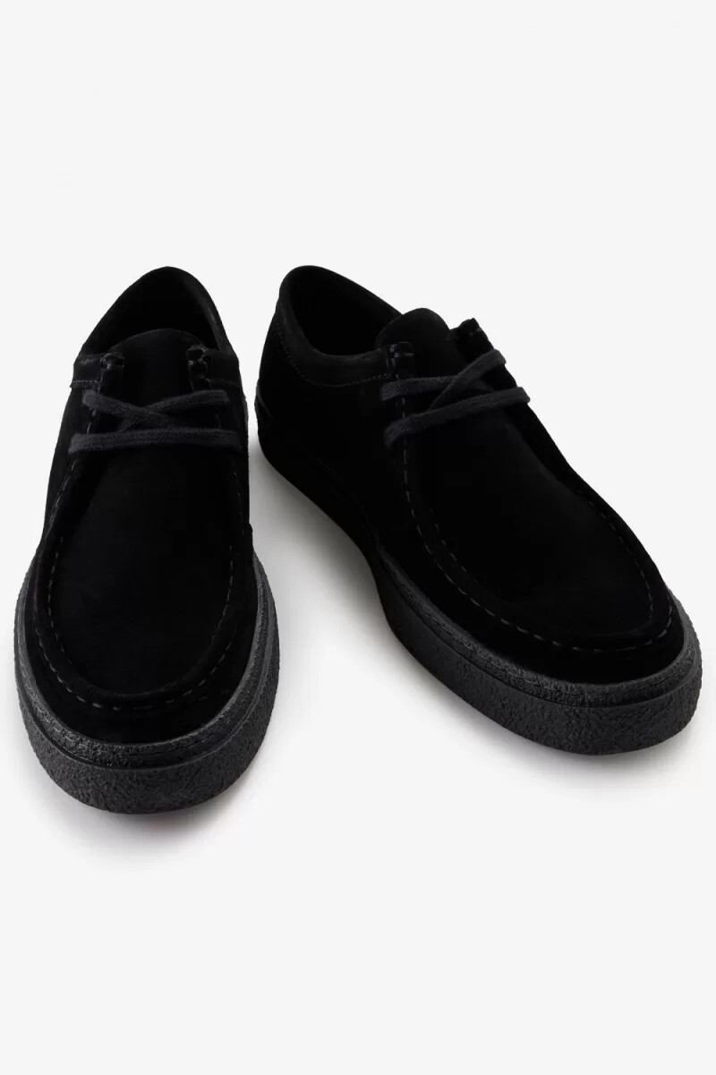 fred perry low dawson herrloafers svarta