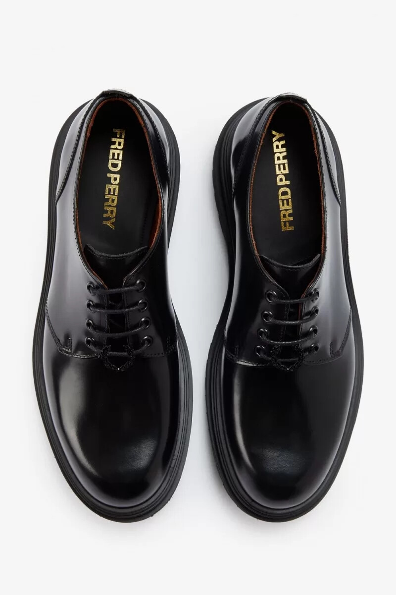 fred perry derby herrloafers svarta