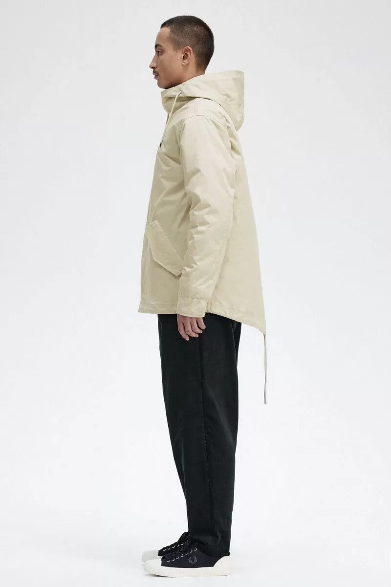 fred perry short vadderad herrparkas ljus mintgrön
