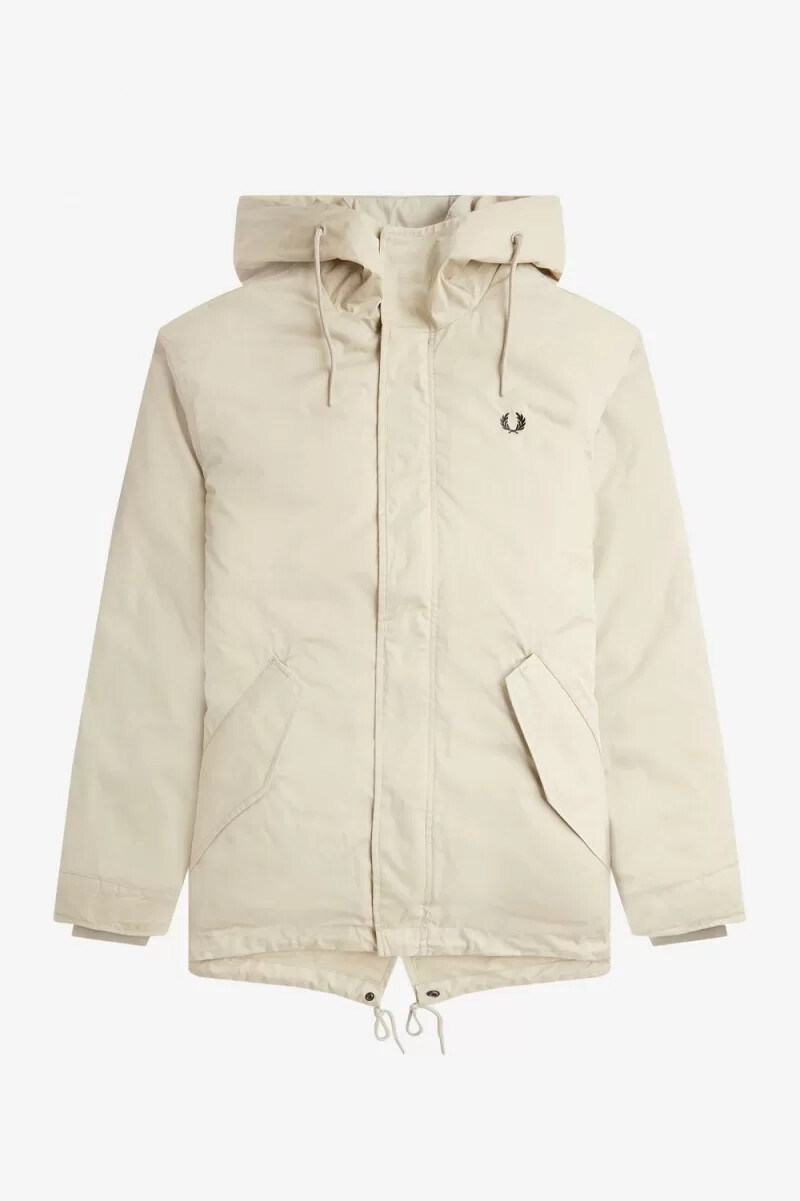 fred perry short vadderad herrparkas ljus mintgrön