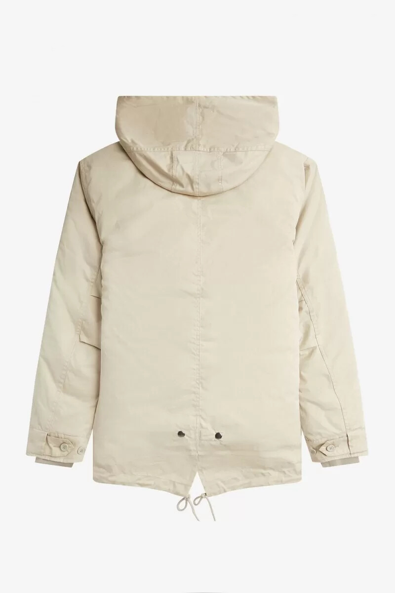 fred perry short vadderad herrparkas ljus mintgrön