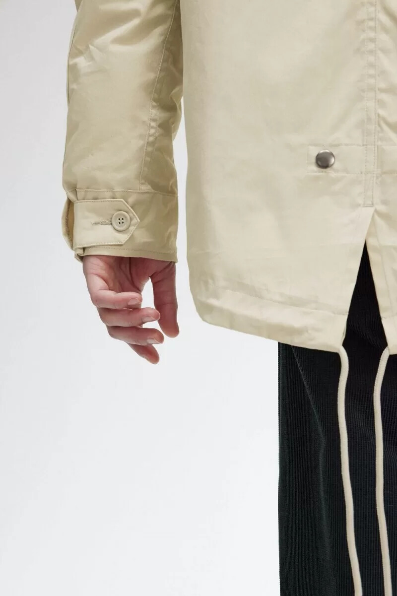 fred perry short vadderad herrparkas ljus mintgrön
