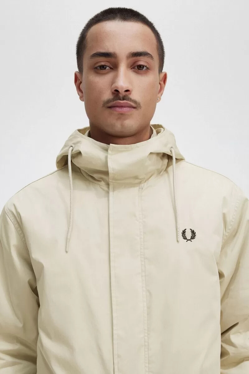fred perry short vadderad herrparkas ljus mintgrön