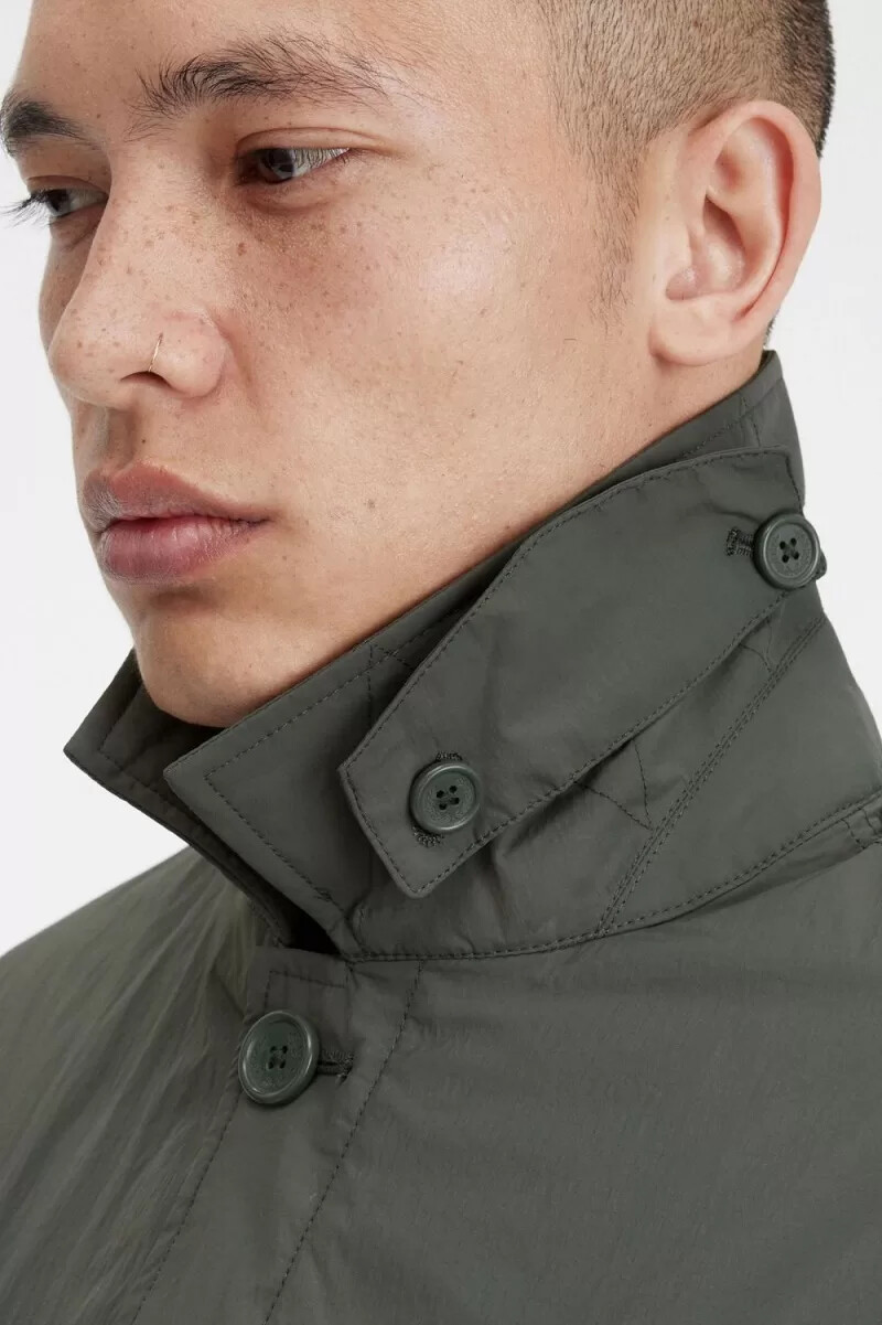 fred perry shell mac herrparkas field green