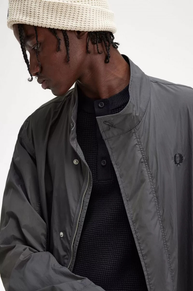 fred perry rak fåll herrparkas gunmetal