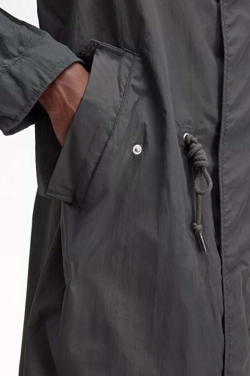 fred perry rak fåll herrparkas gunmetal
