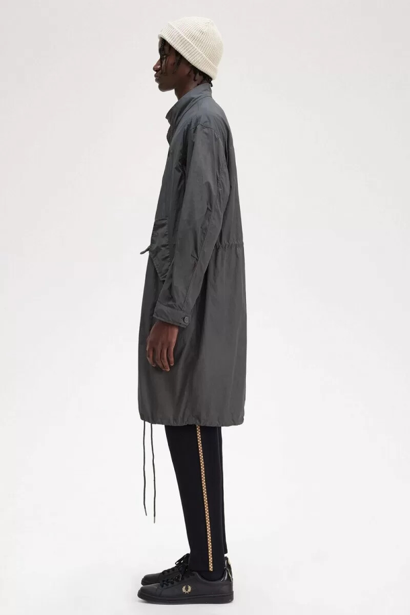 fred perry rak fåll herrparkas gunmetal