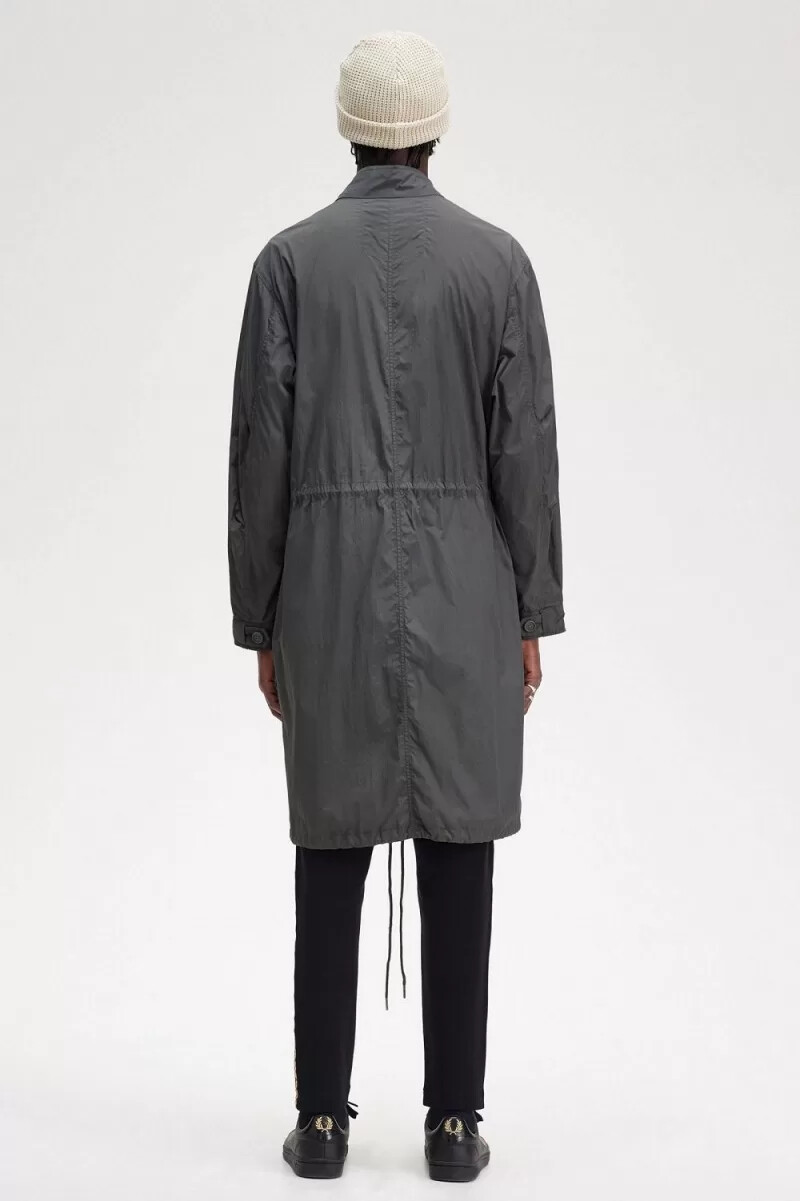 fred perry rak fåll herrparkas gunmetal