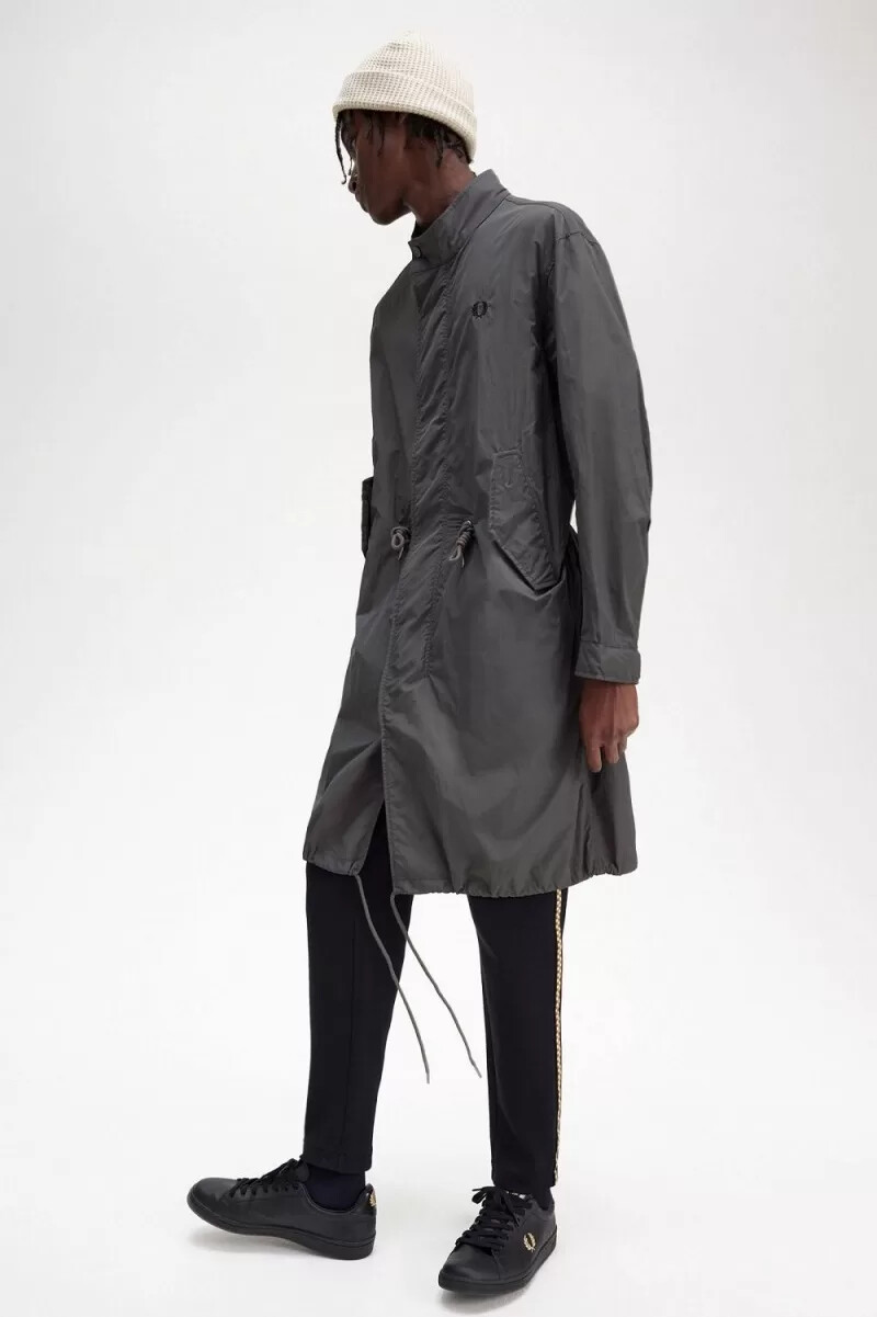 fred perry rak fåll herrparkas gunmetal