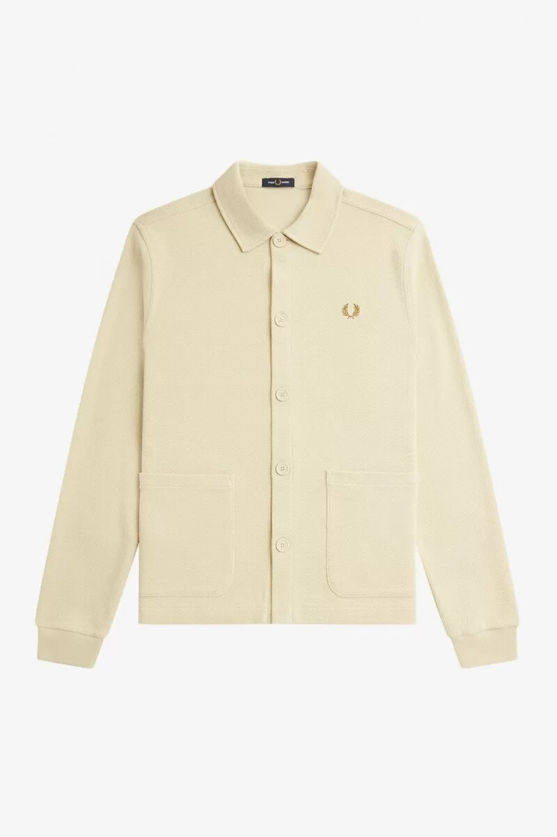 fred perry herrpolo med lång ärm havregryn