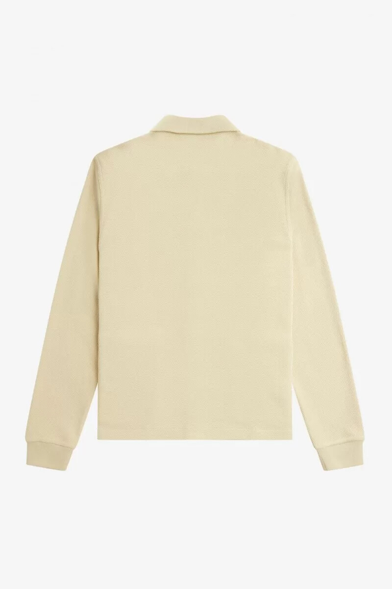 fred perry herrpolo med lång ärm havregryn