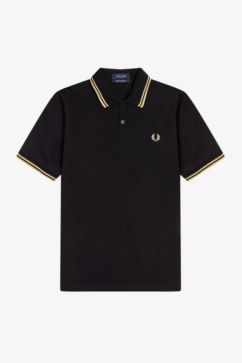 fred perry makati m12 herr pikétröja svart champagne