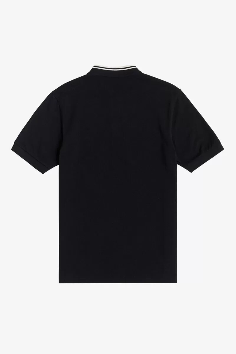 fred perry bomber collar herr pikétröja svart