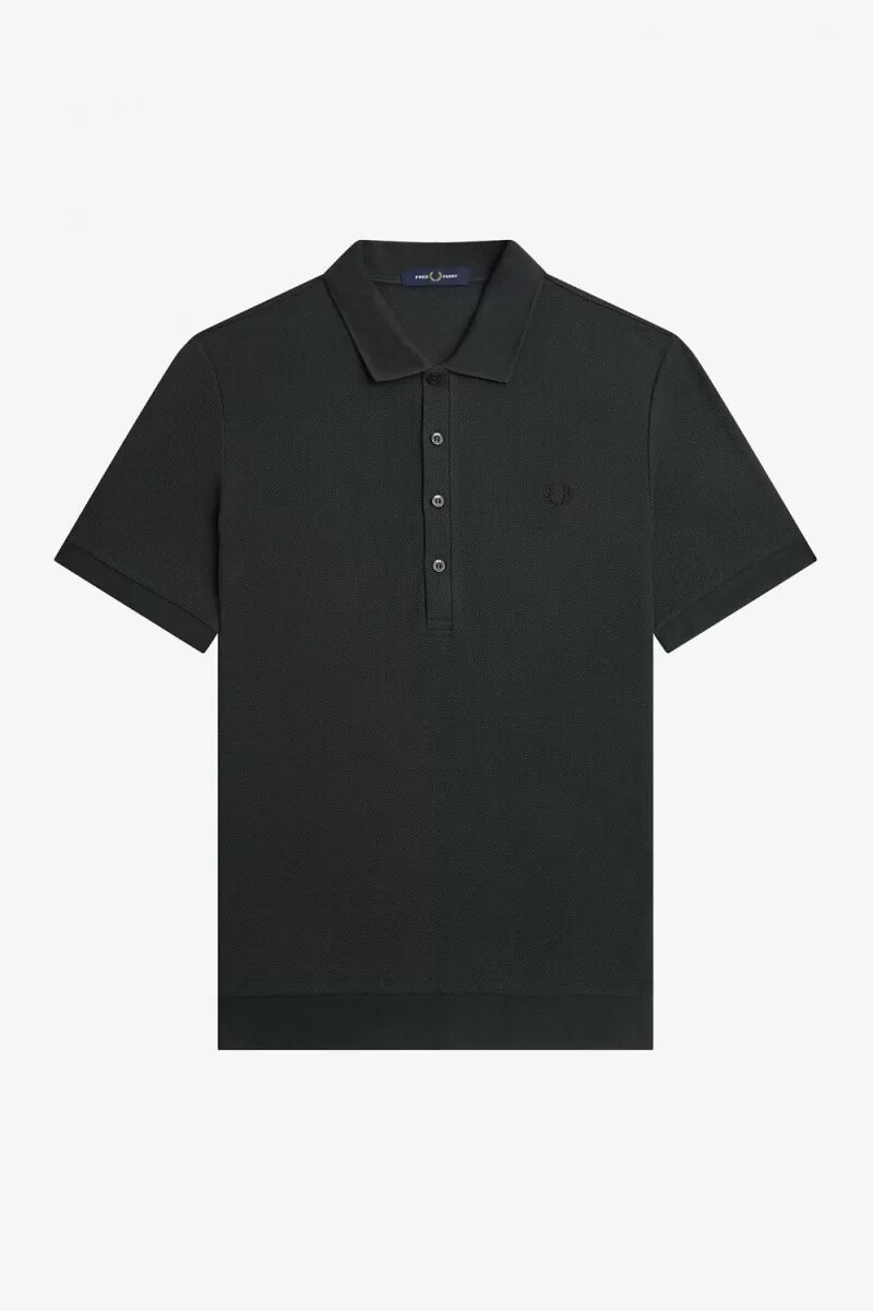 fred perry honeycomb cotton herr pikétröja nattgrön