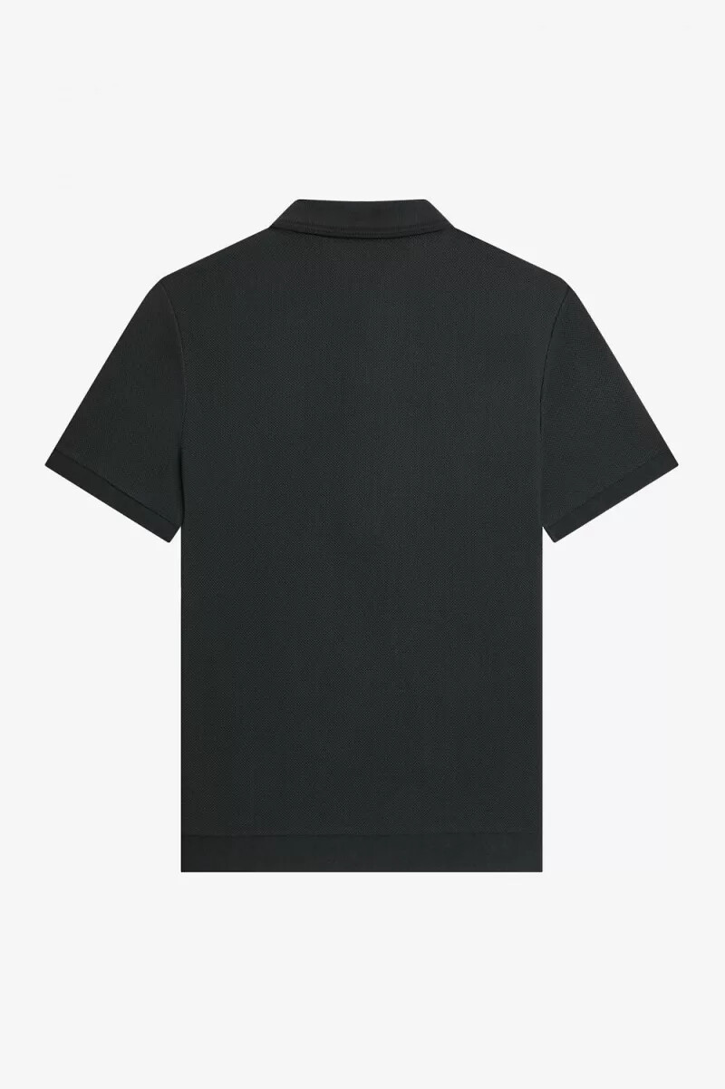fred perry honeycomb cotton herr pikétröja nattgrön