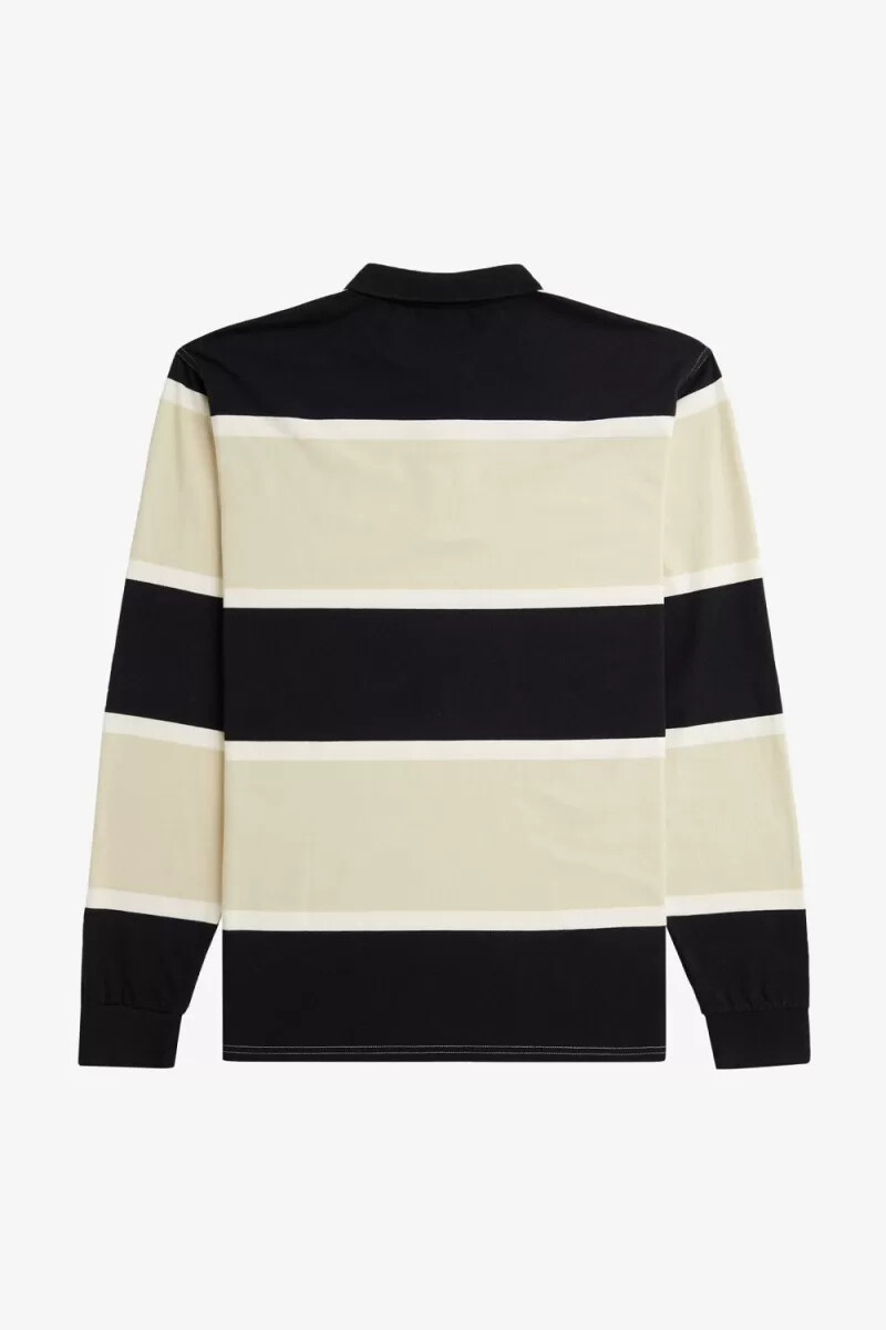 fred perry relaxed stripe herr pikétröja havregryn