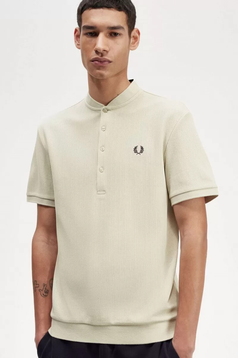fred perry henley herr pikétröja ljus mintgrön