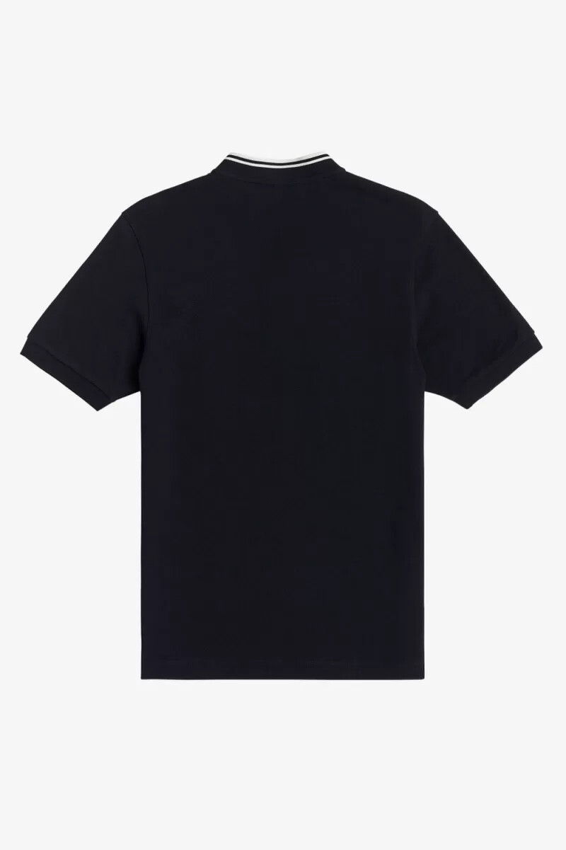 fred perry bomber collar herr pikétröja marinblå