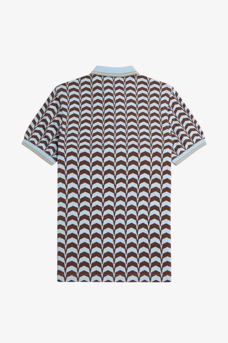 fred perry bold print herr pikétröja turkos